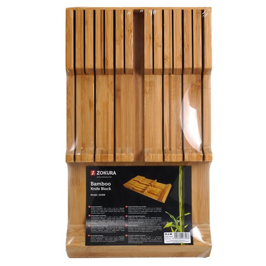 Suport depozitare cutite, bambus, 42,5 x 24,5 cm - Zokura