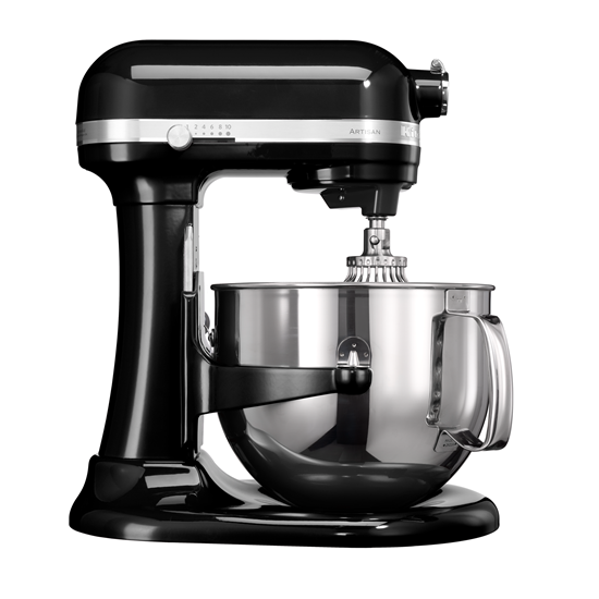 Mixer cu bol 6,9L, Artisan, cu accesoriu tocat carne, Onyx Black - KitchenAid