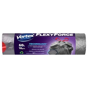 Saci gunoi cu sistem de legare, 60Lx10 buc., FLEXI Vortex