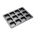 Tava de copt, 12 forme, otel, 34 x 26 cm, 
