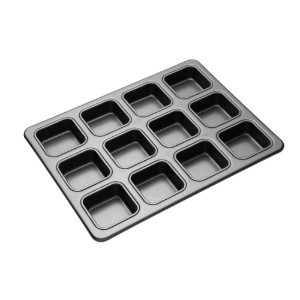 Tava de copt brownies, 12 forme, otel, 34x26cm - MasterClass