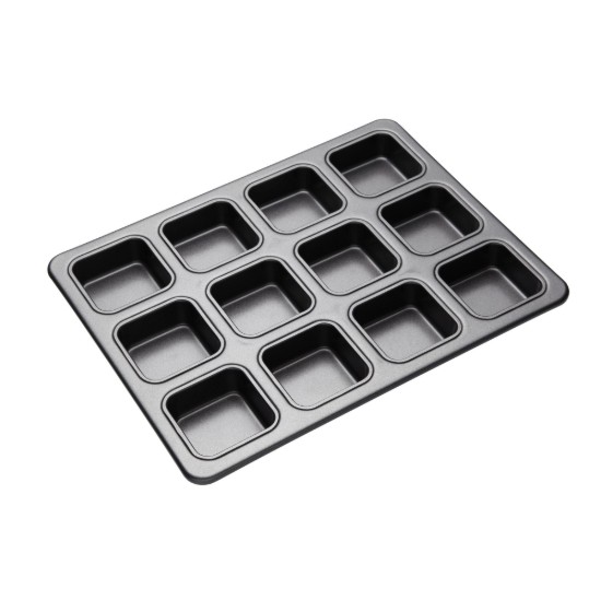 Tava de copt brownies, 12 forme, otel, 34x26cm - MasterClass