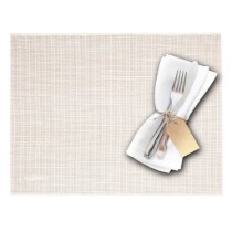 Suport farfurii (napron), 43 x 30 cm, Bej/Alb, "Uni" - Saleen