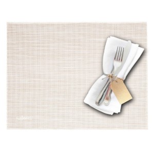 Suport farfurii (napron), 43 x 30 cm, Bej/Alb, "Uni" - Saleen