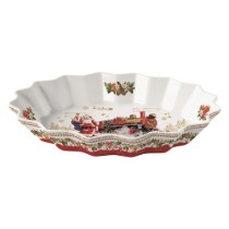 Platou oval, portelan, 30x20,5cm, "CHRISTMAS MEMORIES" - Nuova R2S