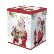 Cana portelan, 350ml, cu capac si infuzor, "SANTA IS COMING" - Nuova R2S