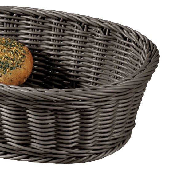 Cos oval pentru paine 29,5 x 23 cm, plastic, Gri - Kesper