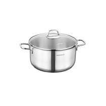 Cratita inox, cu capac, 14cm/1L, "Perla" - Korkmaz