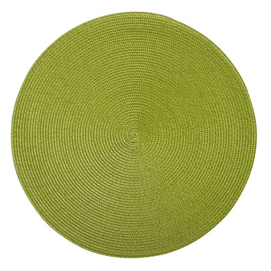 Suport farfurii (napron) rotund, 38x38 cm, vinil, Verde, "Circle" - Saleen