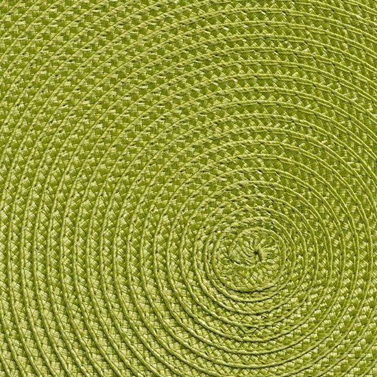 Suport farfurii (napron) rotund, 38x38 cm, vinil, Verde, "Circle" - Saleen