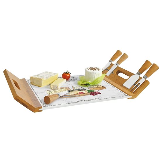 Set servire branzeturi 5 piese, 44x28cm, "Les Fromages" - Nuova R2S