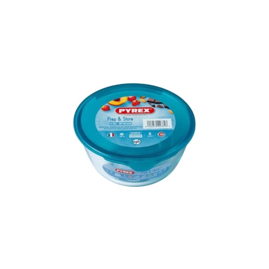 Bol cu capac, sticla termorezistenta, 14cm/500ml - PYREX