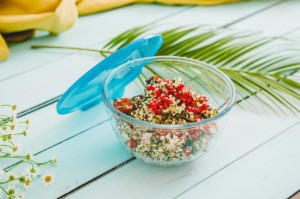 Bol cu capac, sticla termorezistenta, 15cm/700ml - PYREX