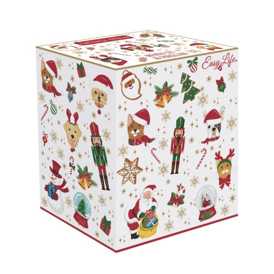 Cana cu capac si infuzor, portelan, 370ml, "CHRISTMAS FRIENDS"- Nuova R2S