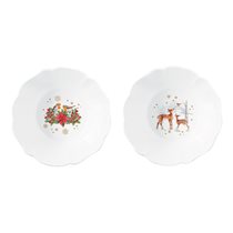 Set 2 boluri portelan, 14 cm, "CHRISTMAS MELODY" - Nuova R2S