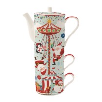 Set servire ceai, portelan, "SANTA'S CAROUSEL" - Easy Life