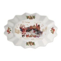 Platou oval, portelan, 30x20,5cm, "CHRISTMAS MEMORIES" - Nuova R2S