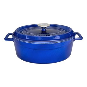 Cratita ovala, fonta, 29cm/4,7L "Premium", Albastru - LAVA
