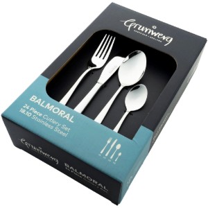Set tacamuri, 24 piese, inox, "Balmoral" - Grunwerg