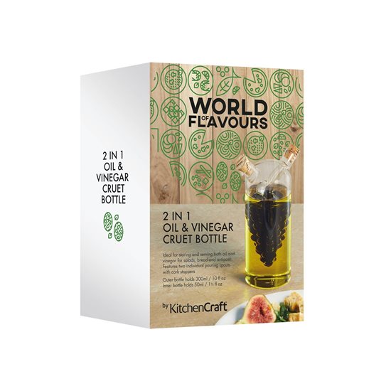 Sticla 2 in 1 ulei si otet, 300ml, "World of Flavours" - Kitchen Craft