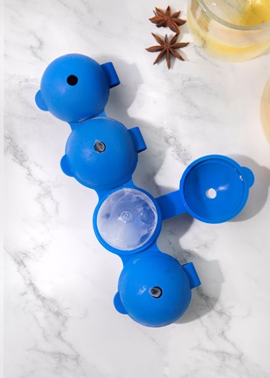 Forma sferica pentru gheata, silicon, 21,5 x 7 x 4 cm, Albastru - Kitchen Craft