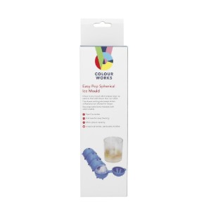 Forma sferica pentru gheata, silicon, 21,5 x 7 x 4 cm, Albastru - Kitchen Craft