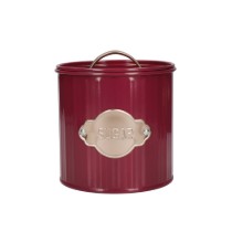 Set 3 recipiente pentru ceai, cafea si zahar, 1L, Burgundy - Kitchen Craft