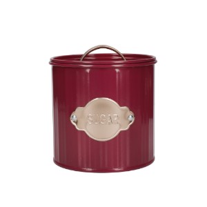 Set 3 recipiente pentru ceai, cafea si zahar, 1L, Burgundy - Kitchen Craft