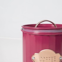 Set 3 recipiente pentru ceai, cafea si zahar, 1L, Burgundy - Kitchen Craft