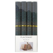 Set 4 suport farfurii (naproane), 45 x 30 cm, Albastru Inchis