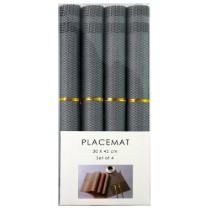 Set 4 suporturi farfurii (naproane), 45 x 30 cm, Gri