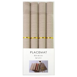 Set 4 suport farfurii (naproane), 45 x 30 cm, Bej