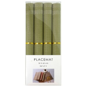 Set 4 suporturi farfurii (naproane), 45 x 30 cm, Verde
