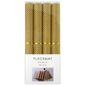 Set 4 suport farfurii (naproane), 45 x 30 cm, Auriu
