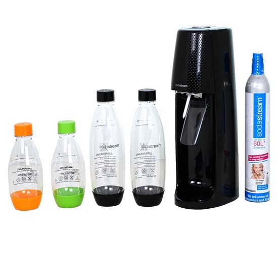 Pachet aparat Spirit Negru cu 4 sticle - SodaStream