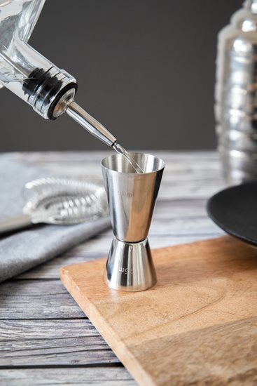 Pahar dublu masura pentru cocktail, 25/50 ml, inox, argintiu  - Kitchen Craft