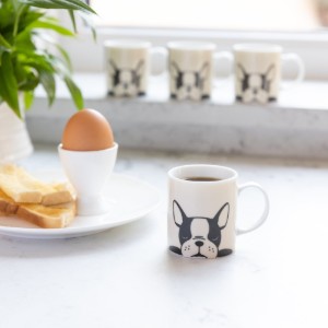 Ceasca espresso, portelan, 80 ml, "French bulldog" - Kitchen Craft