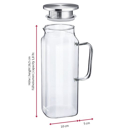 Carafa de apa, sticla, 1,8L, "Puro" - Westmark