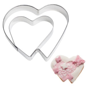 Forma cutter, inox, 6,5 cm, "Double heart" - Westmark