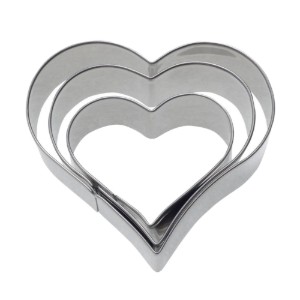 Set 3 forme cutter biscuiti, inox, "Heart" - Westmark