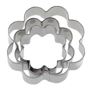 Set 3 forme cutter biscuiti, inox, "Rozeta" - Westmark