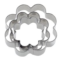 Set 3 forme cutter biscuiti "Rozeta", 4 cm, 5 cm, 6 cm - Westmark
