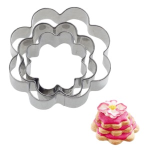 Set 3 forme cutter biscuiti, inox, "Rozeta" - Westmark