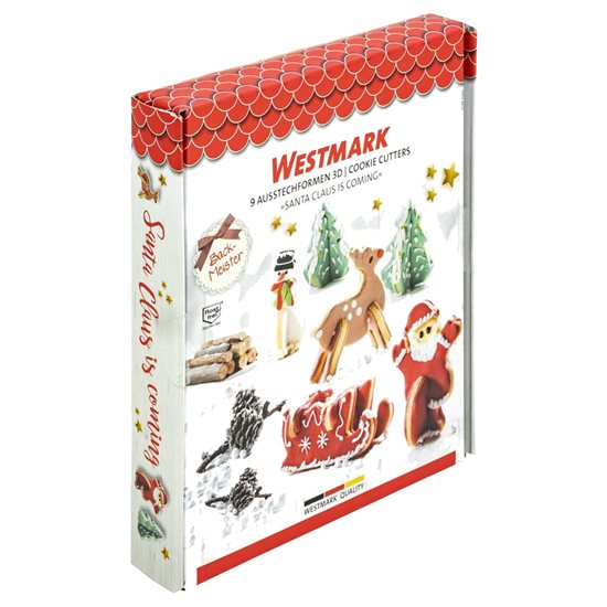 Set cuttere biscuiti 3D, 9 piese, "Santa Claus is coming" - Westmark