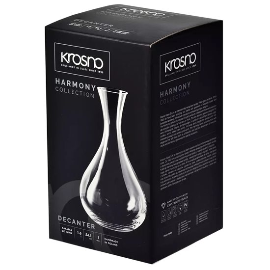 Decantor vin, sticla cristalina, 1,8L, "Harmony" - Krosno