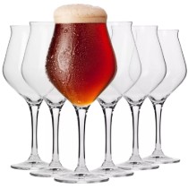 Set 6 pahare bere, sticla cristalina, 420ml, "Avant-Garde" - Krosno