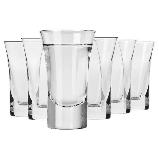 Set 6 pahare vodca, sticla, 45ml, "Shot" - Krosno