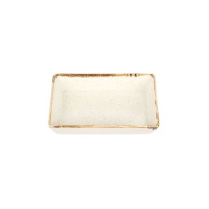 Farfurie mic dejun, portelan, 13 x 8,5cm, "Seasons", Bej - Porland