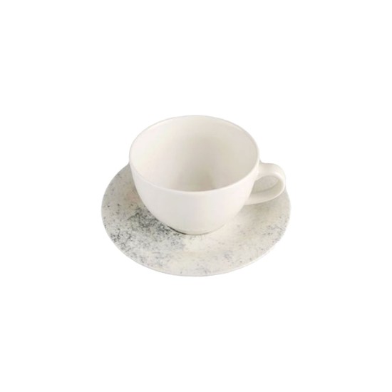 Ceasca pentru cafea cu farfurioara, portelan, 85ml, "Ethos Smoky" - Porland