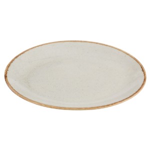 Farfurie ovala, portelan, 36cm, "Seasons", Gri - Porland